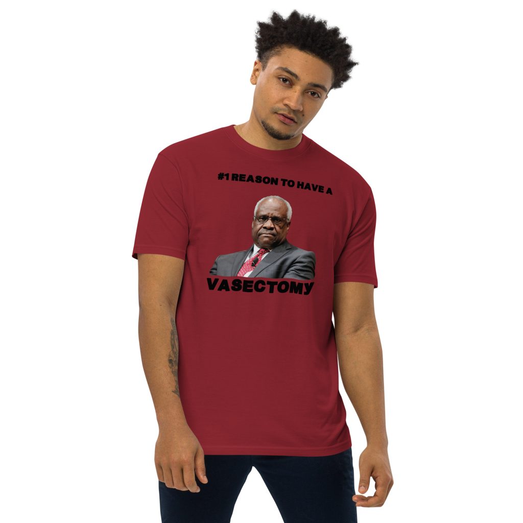 Dane Reid Forget Having Kids I'm Having Fun Mens Premium Heavyweight Tee Brick Red Front