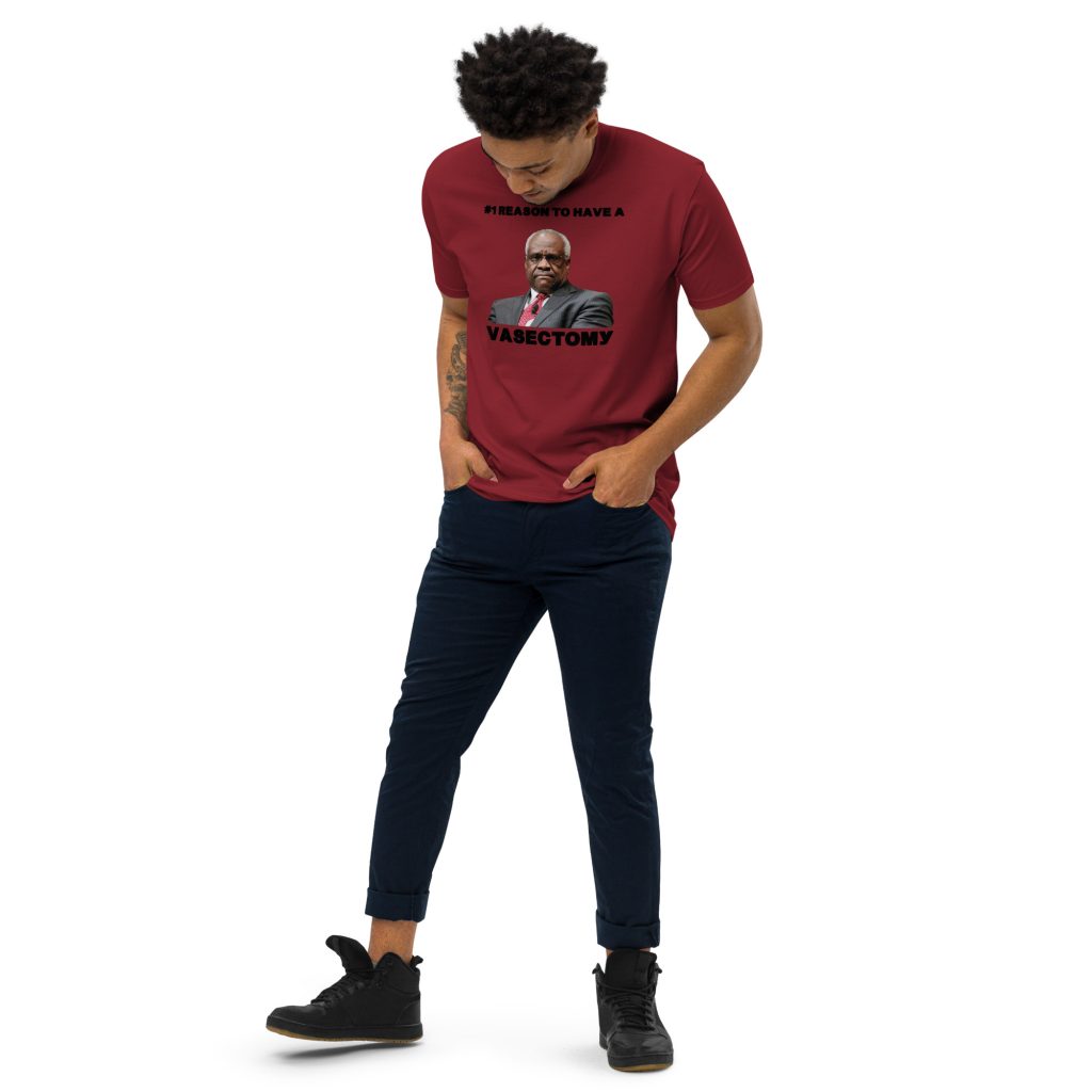 Dane Reid Forget Having Kids I'm Having Fun Mens Premium Heavyweight Tee Brick Red Left Front
