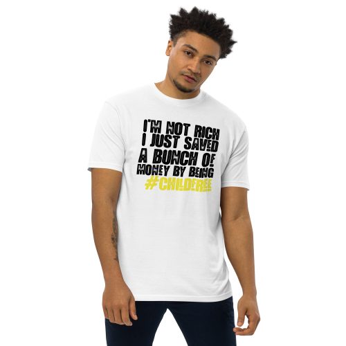Dane Reid Forget Having Kids I'm Having Fun Mens Premium Heavyweight Tee White Front